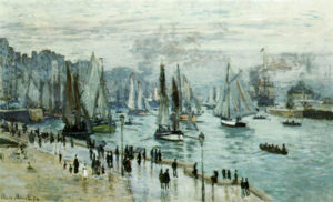 Bateaux-quittant-le-port-Le-Havre-Monet